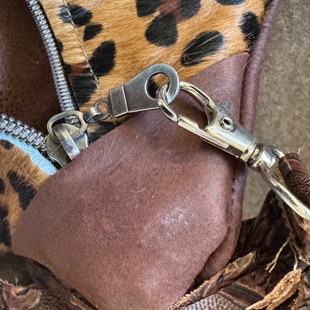 Cowhide Jewelry Makeup Bag - Picture 5 of 7
